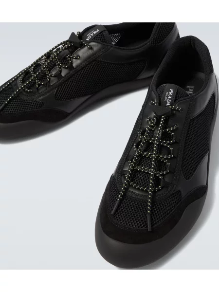Sneakerși Prada din piele negru