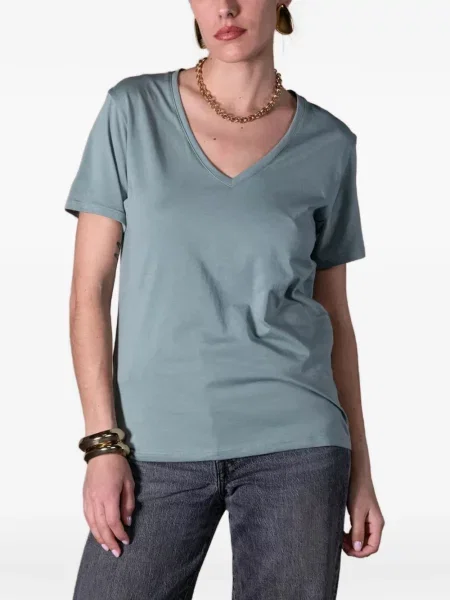 Tricou Anonym Apparel cu decolteu în V verde
