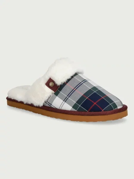 Barbour papuci de casă pentru femei din moale Claudia verde