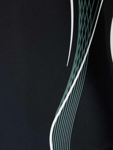 Kostium kąpielowy o kroju slim fit z nadrukiem z logo model Control' Arena czarny