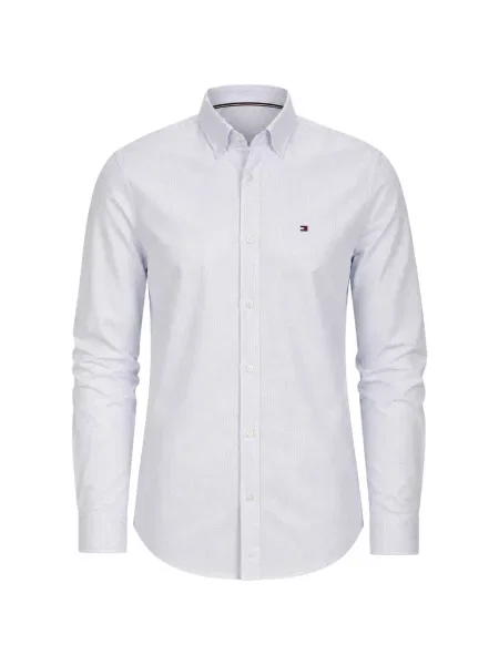 Cămașă Tommy Hilfiger cu broderie alb