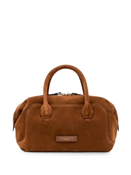 Geantă shopper Gianni Chiarini din piele de căprioară maro