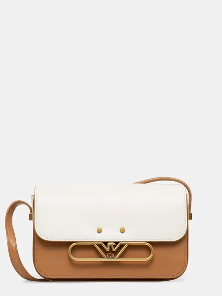 Emporio Armani geantă de piele bej