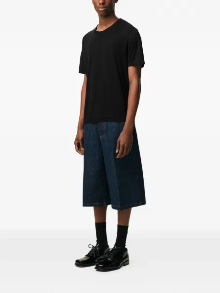 Tricou Ami Paris cu broderie negru