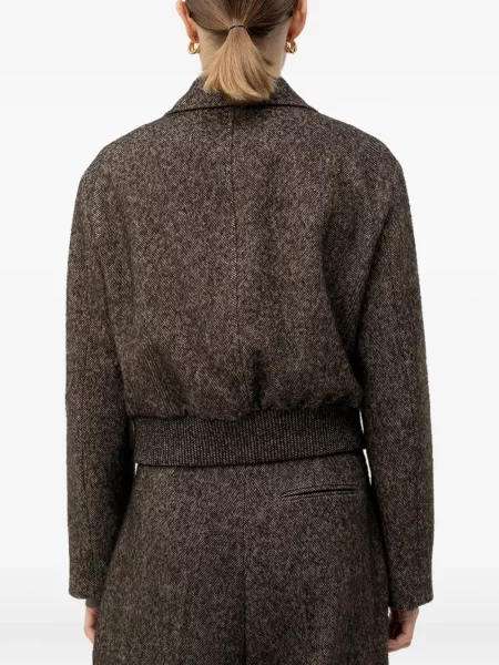 Geacă bomber Boss cu model herringbone maro