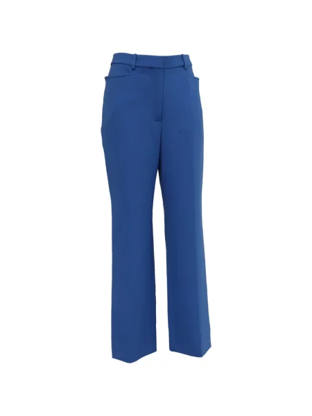 Pantaloni Victoria Beckham cu talie înaltă albastru