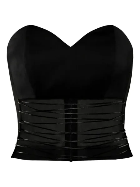 Top Vestiaire D'un Oiseau Libre din dantelă negru