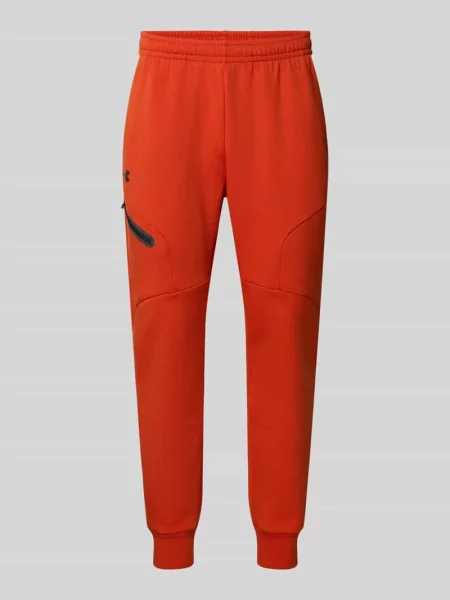 Spodnie dresowe o kroju slim fit z nadrukiem z logo model ‘Unstoppable’ czarne
