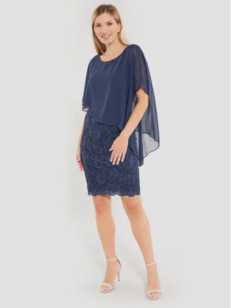 Cocktail obleka Swing modra