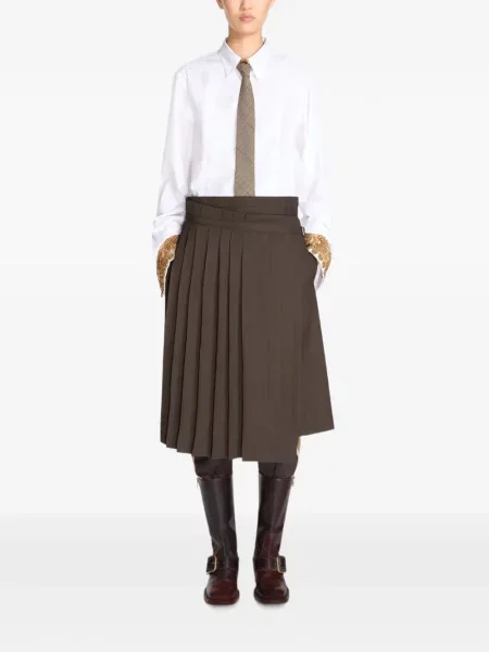 Fustă Dries Van Noten maro