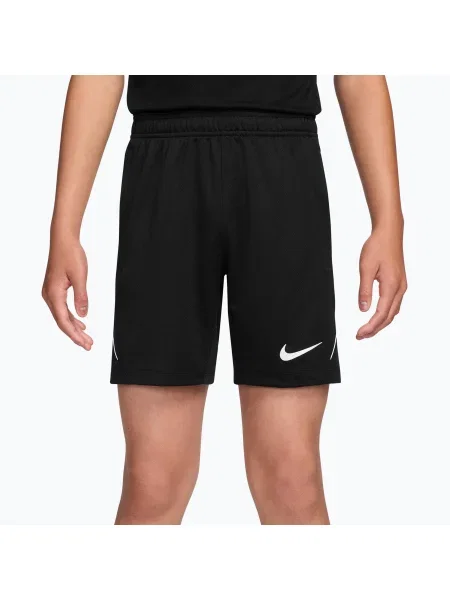 Gyerek labdarúgó rövidnadrág Nike Strike Dri-Fit black/white/white/white. Méret: XS fehér