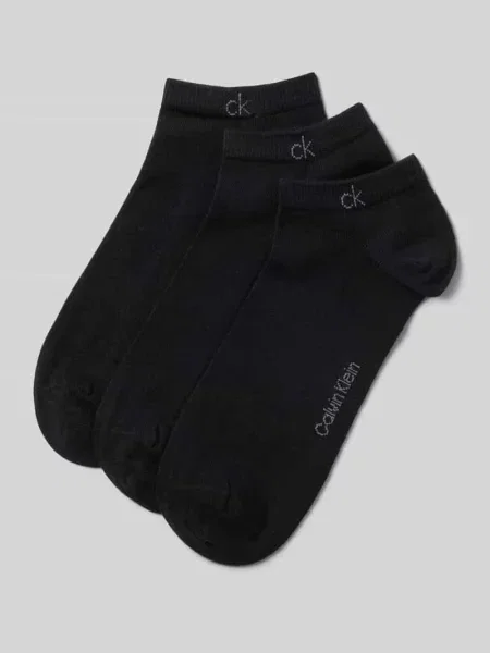 Skarpety z mieszanki bawełny w zestaw 3 szt. Calvin Klein czarne