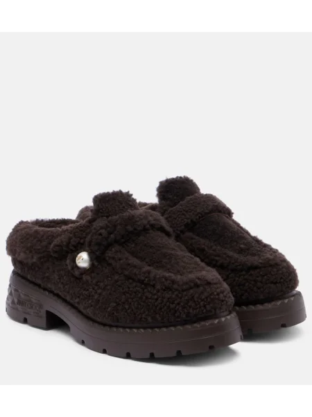 Mules Jimmy Choo s platformo rjava