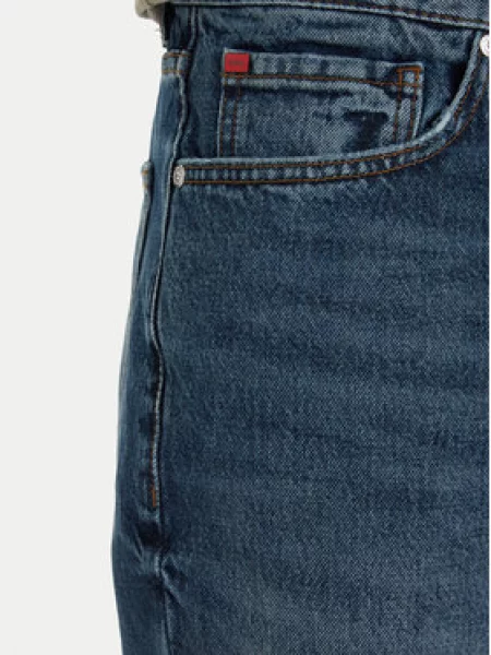 HUGO Jeans kratke hlače Tapered Fit modra