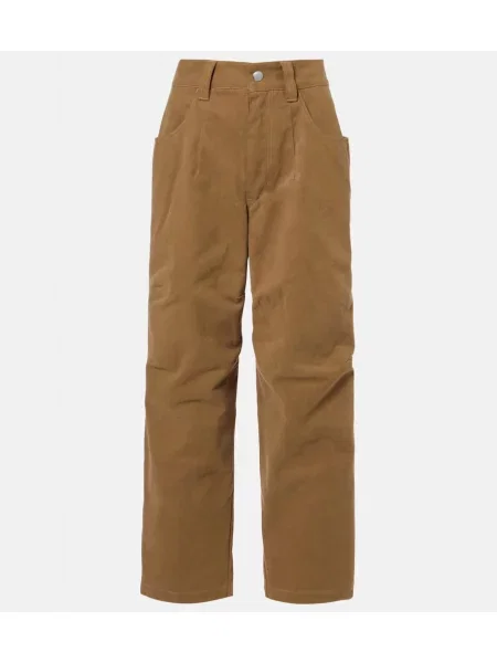 Pantaloni Marant Etoile din țesătură twill bej