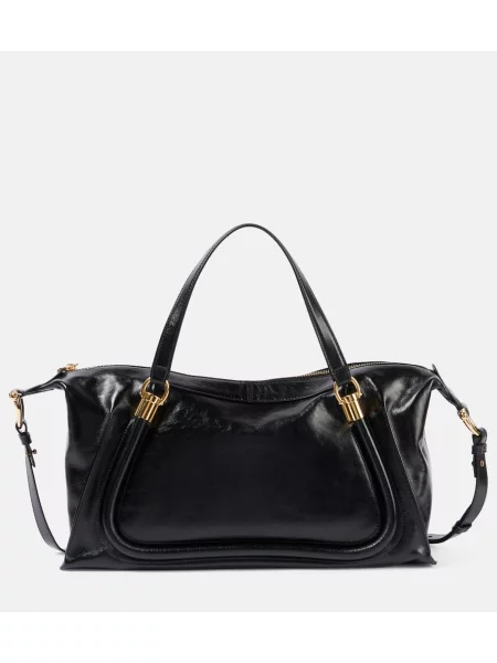Geanta de piele Chloé din piele negru