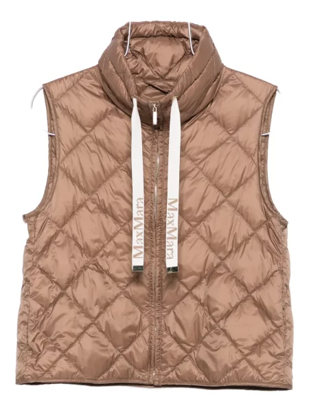 Kamizelka Max Mara z kapturem brązowa