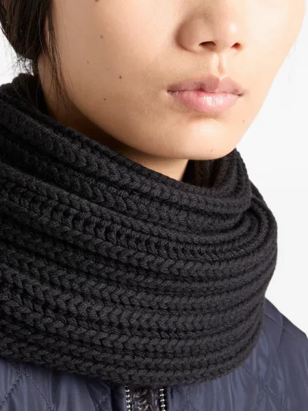 Fular Prada tricotate negru