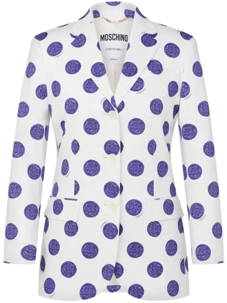 Sacou Moschino cu buline alb