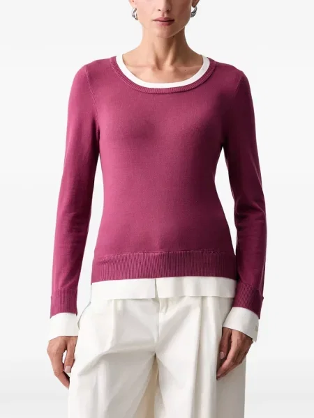 Pulover Liu Jo cu broderie violet
