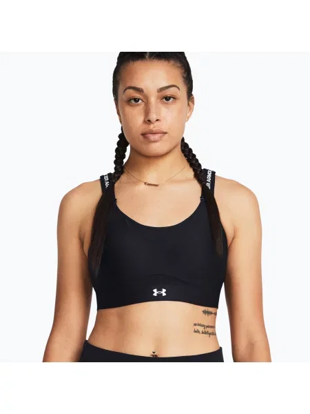 Under Armour Biustonosz Sportowy Ua Infinity Z Siateczką schwarz biały