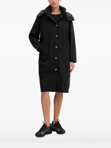 Palton Columbia cu glugă negru