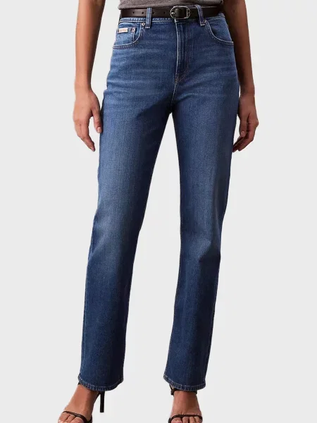 Джинси Calvin Klein Jeans з високою посадкою сині