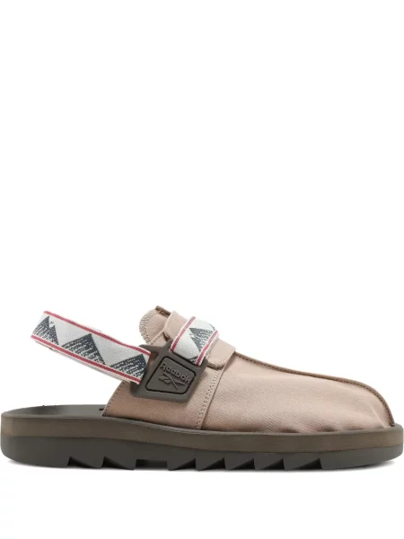 Sneakerși Reebok cu imprimeu geometric slingback maro