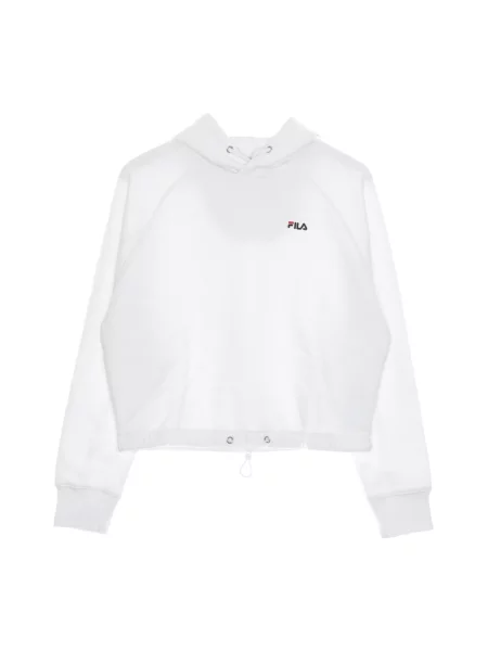 Bluza z kapturem Fila o krotszym kroju biała
