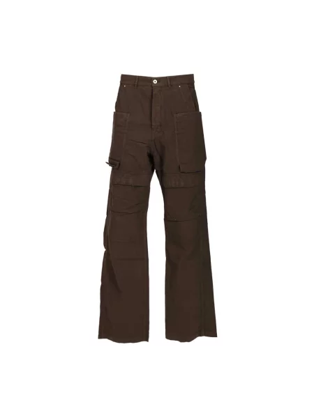 Spodnie cargo Rick Owens brązowe