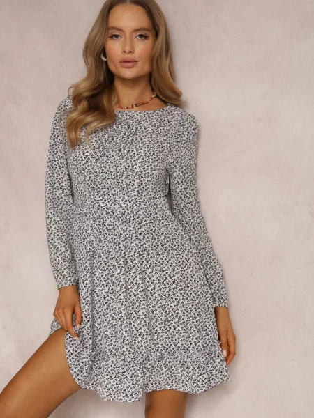 Rochie Alb-Negru Bathetis alb