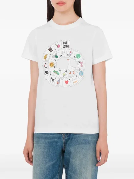 Tricou Moschino cu imagine alb