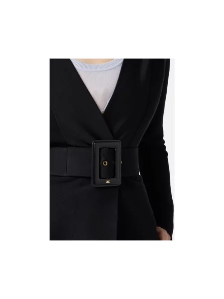 Dzianinowa kurtka Elisabetta Franchi czarna