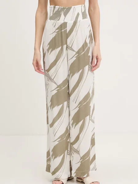 DKNY spodnie wide leg zielone