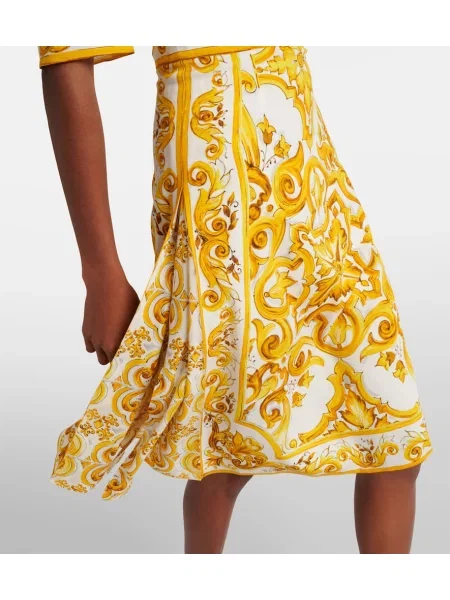 Hodvábne oblekové midi šaty Dolce&gabbana po kolená