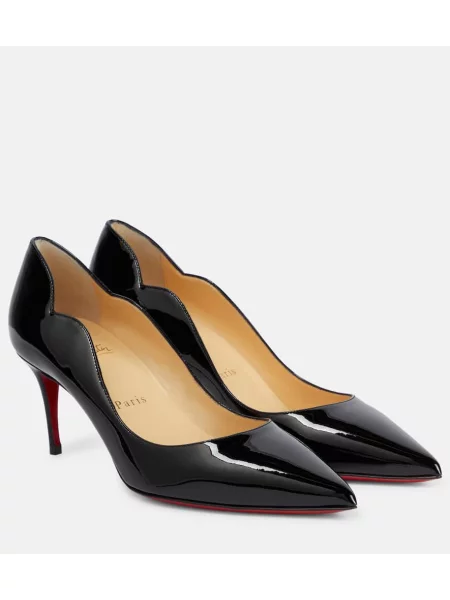 Kožené lakované lodičky Christian Louboutin černé