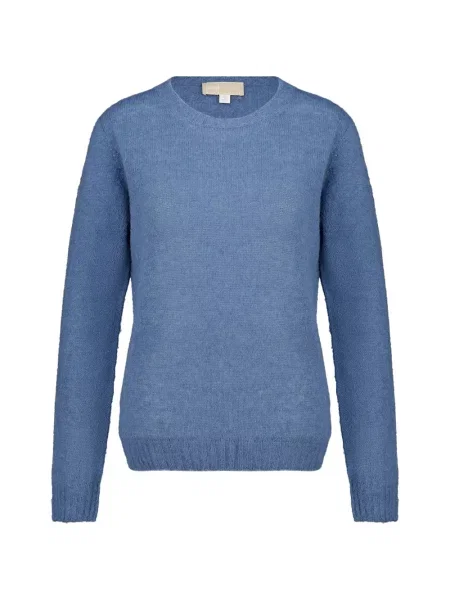 Sweter 120% Lino z okrągłym dekoltem niebieski