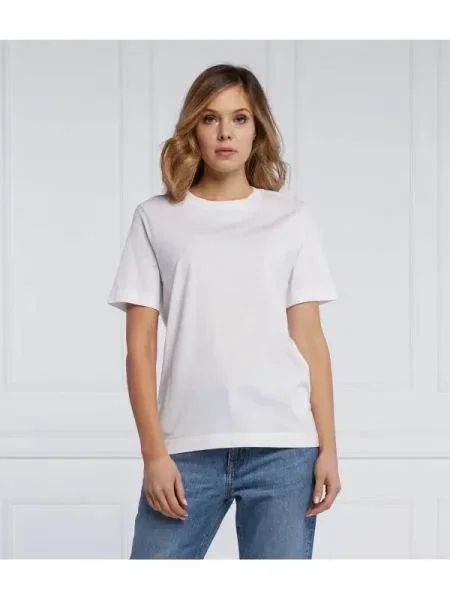 BOSS BLACK Tricou Ecosa | Relaxed fit alb