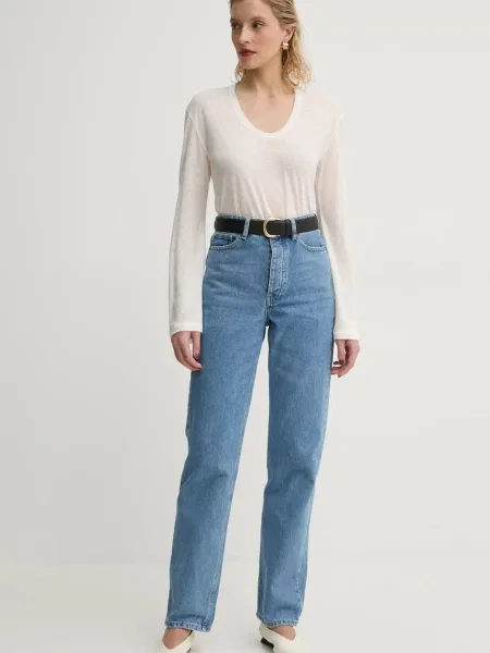 Лонгслів з домішкою шовку By Malene Birger AMALOU бежевий