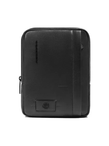 Torba crossbody Piquadro skórzana czarna