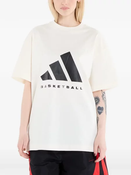Tricou Adidas alergare cu șireturi din dantelă negru