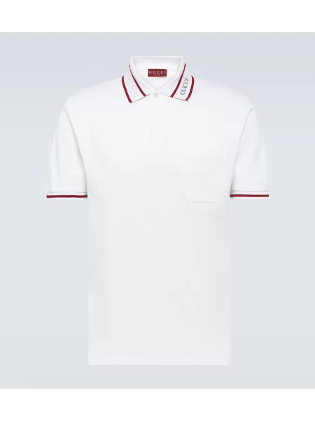 Поло тениска Gucci бяло