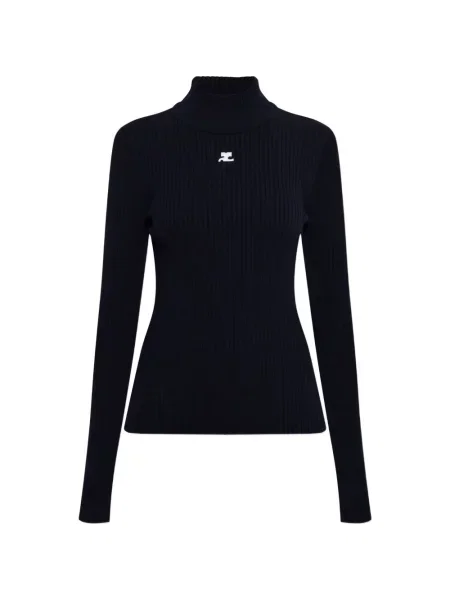 Pulover Courreges cu autograf albastru