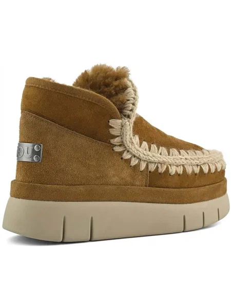 Sneakerși Mou din piele de căprioară maro