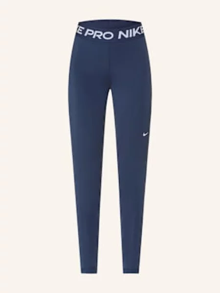 Nike Legginsy Nike Pro Z Siateczką blau granatowe