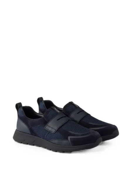 Pantofi loafer Prada din piele albastru