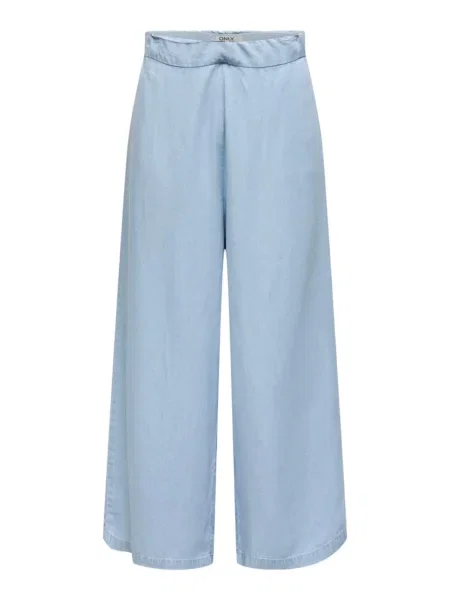 ONLY Pantaloni culotte Charis Wide Leg albastru