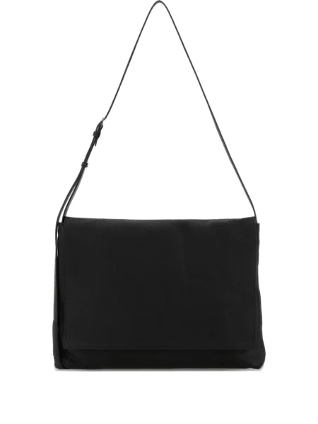 Geanta de piele The Row din piele negru