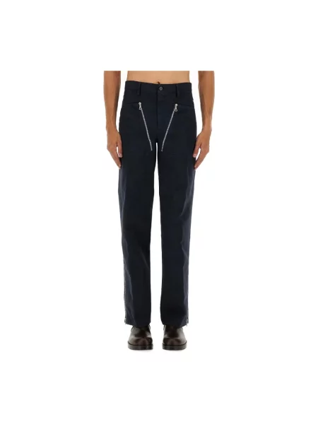 Spodnie Dries Van Noten niebieskie
