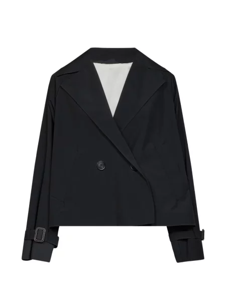 Pelerină de ploaie Weekend Max Mara cu două rânduri de nasturi negru